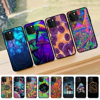 trippy psychedelic mushrooms phone case for iphone 13 12 mini 11 pro xs max xr x 8 7 6 6s plus 5s cover