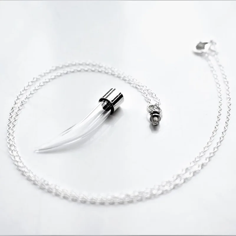 Стеклянное ожерелье с подвеской в виде бутылки крови украшение готическом стиле