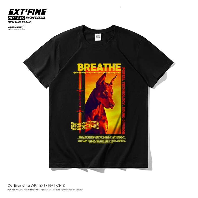 

ExtFine, дышащая крутая футболка с рисунком собаки для мужчин, Harajuku, винтажные женские летние модные топы, мужские футболки, уличная одежда