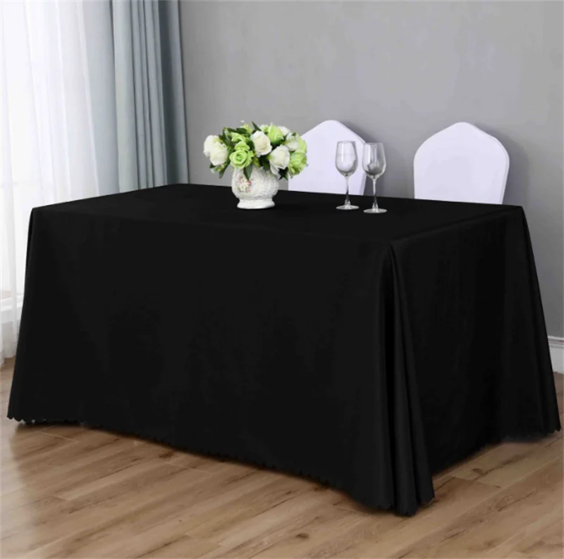 

Ins Fashion Party Table Cover Plain Color Meeting Table Decorated Rectangular Shape Home Party Use Table Cover