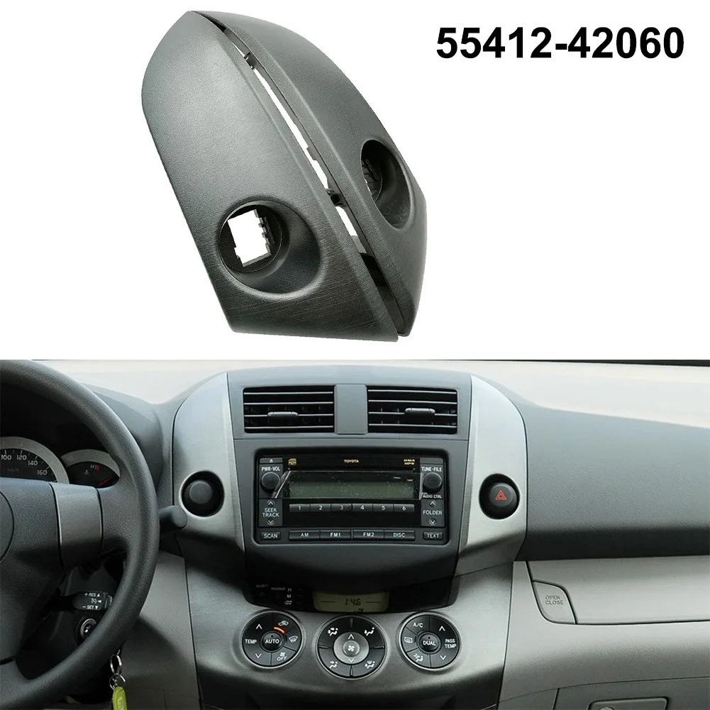 

Автомобильный Центральный кластер инструментов, отделка панели 55412-42060-B0 55413-42070-B0 для Toyota для Rav4 2006-2012, пластик, серебристый, 2 шт.
