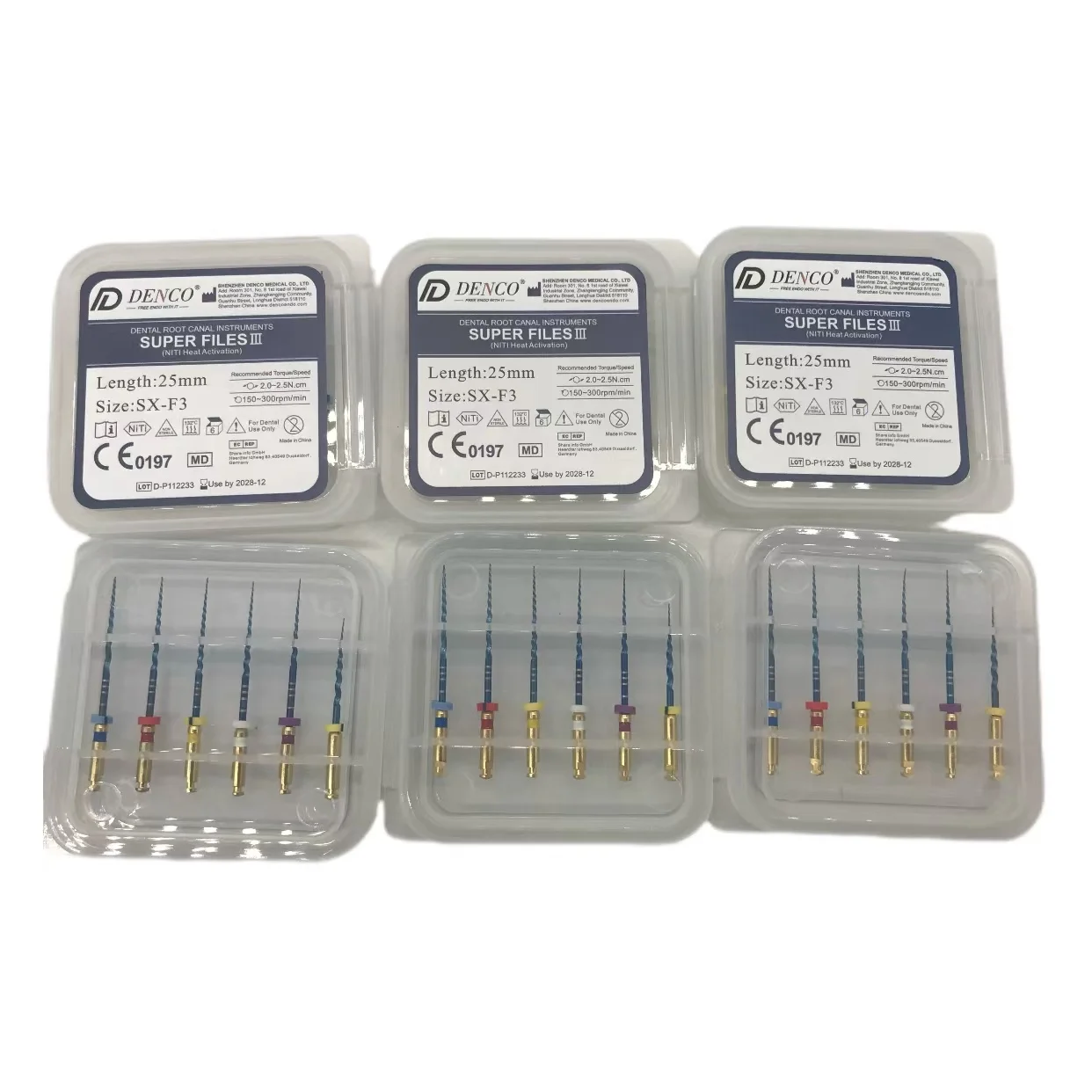 Сертифицированные CE стоматологические эндодонтические роторные файлы Niti Denco Super
