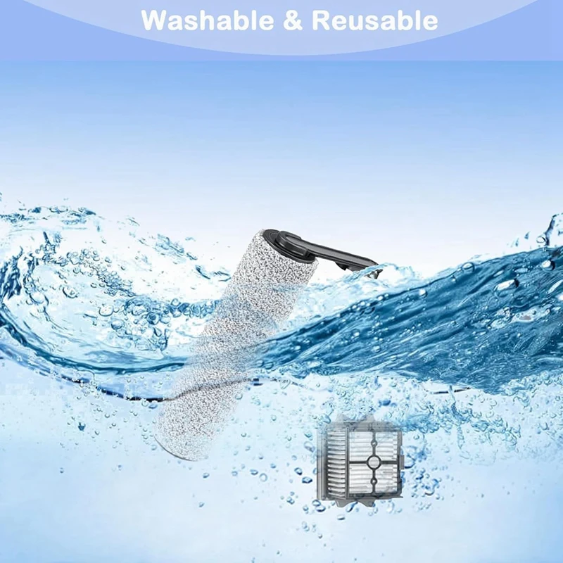 Сменные щетки-ролики и фильтры HEPA для беспроводного пылесоса Tineco Floor ONE S5/Floor One S5 Pro