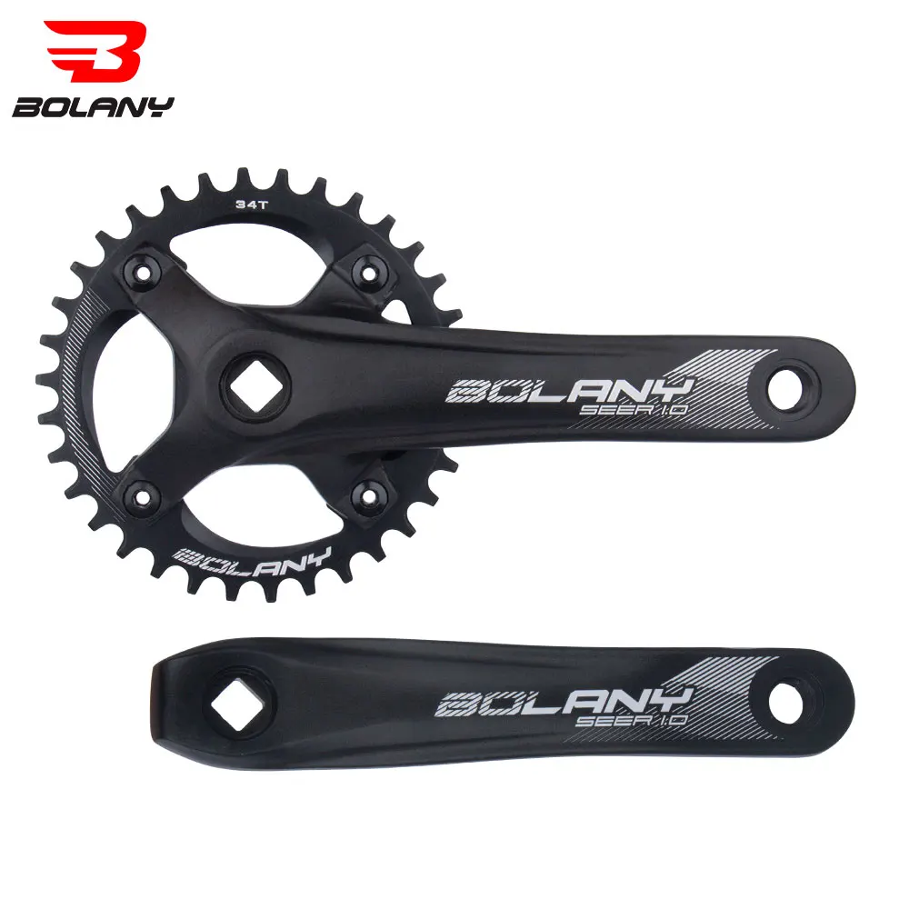 

BOLANY Hollowtech рукоятка Mtb Arms 104BCD Chainring Set Mountain велосипедные кривошипы 170 мм Mountain 34T36T интегрированная фотография