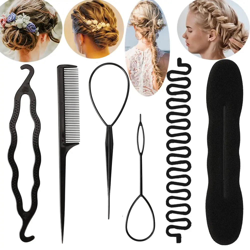 

Multi-style Twist Hair Clips Magic Donut Bun Maker Women Hair Accessories Braid Styling Hairpins Girls Styling Tools