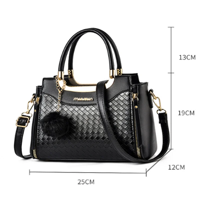 Fashion Luggage &Bags Women's Handbags Crossbody NEW2023 Luxurious Large Capacity Plaid PU Waterproof Black  Ladies Bolsos