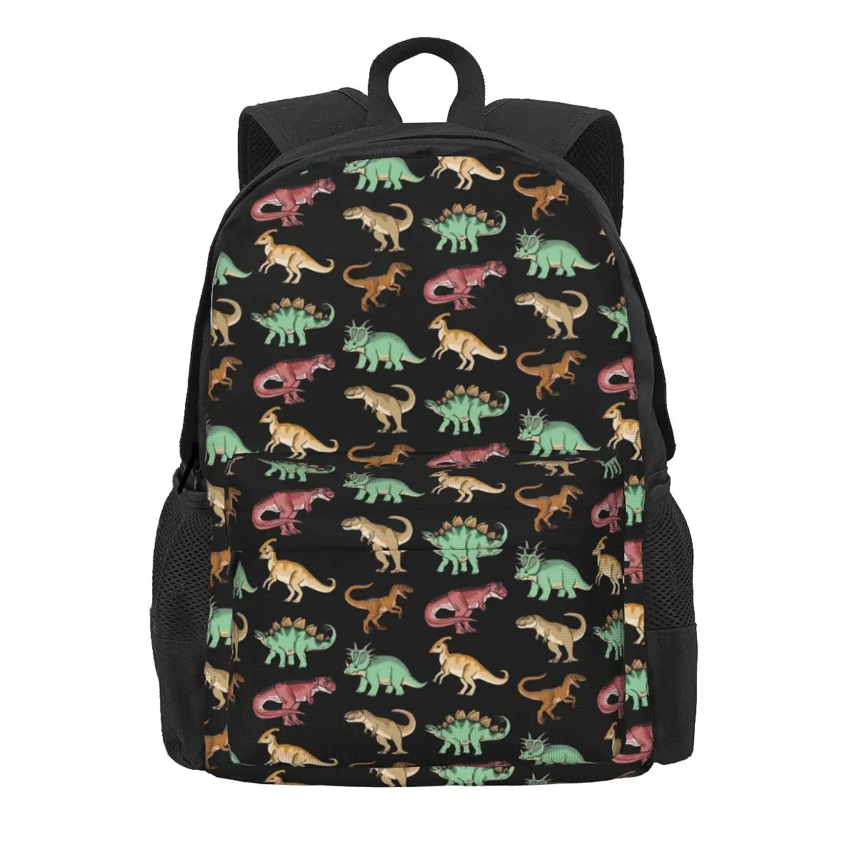 

Colorful Dinosaur Backpack Funny Animal Women Polyester Outdoor Backpacks Soft Kawaii School Bags Rucksack