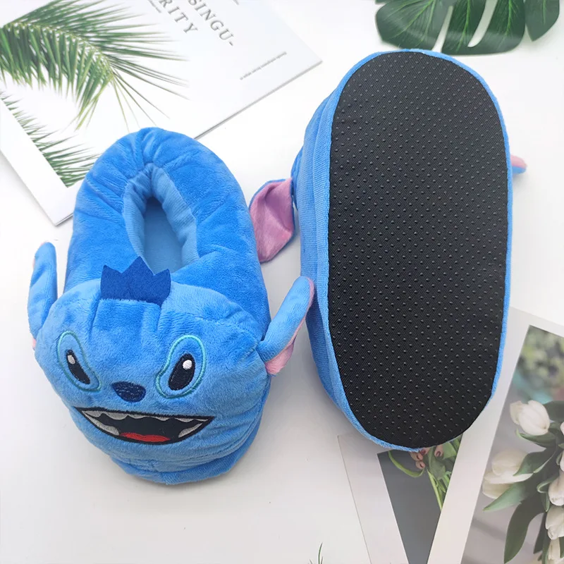 Хлопковые тапочки Stitch Disney зимняя теплая домашняя обувь с героями мультфильмов