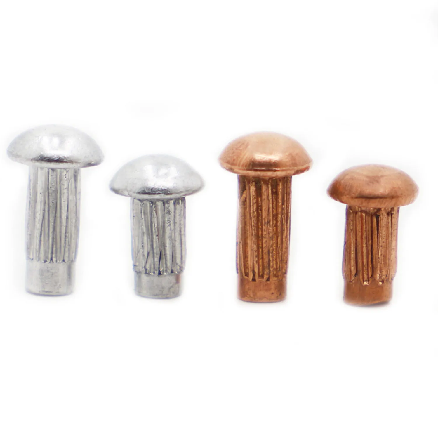 

10-100pcs M2 M2.5 M3 M4 Brass Knurled Solid Rivets Aluminum Round Head Knurled Shank Solid Rivet for Label Name Plate GB827