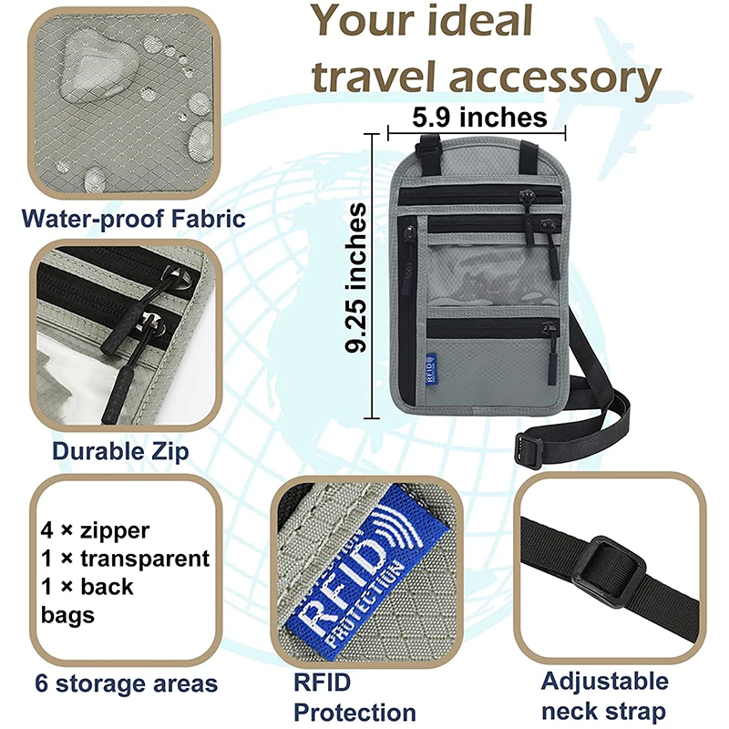 Водонепроницаемый дорожный кошелек для мужчин и женщин сумка хранения