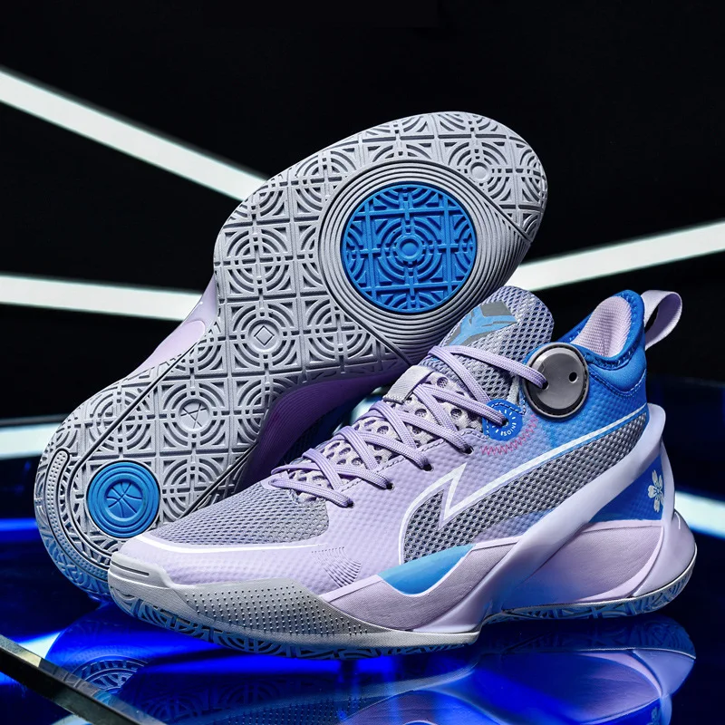 2022 New Trend Purple High Quality Men's Basketball Shoes Platform Cushion Womens Trainers Unisex Luxury High-top Mens Sneakers
