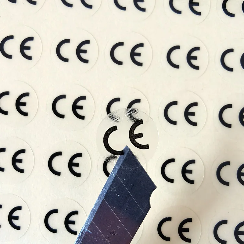 Европейский союз CE-стикер 1 см круглая Прозрачная ПВХ-этикетка водонепроницаемая