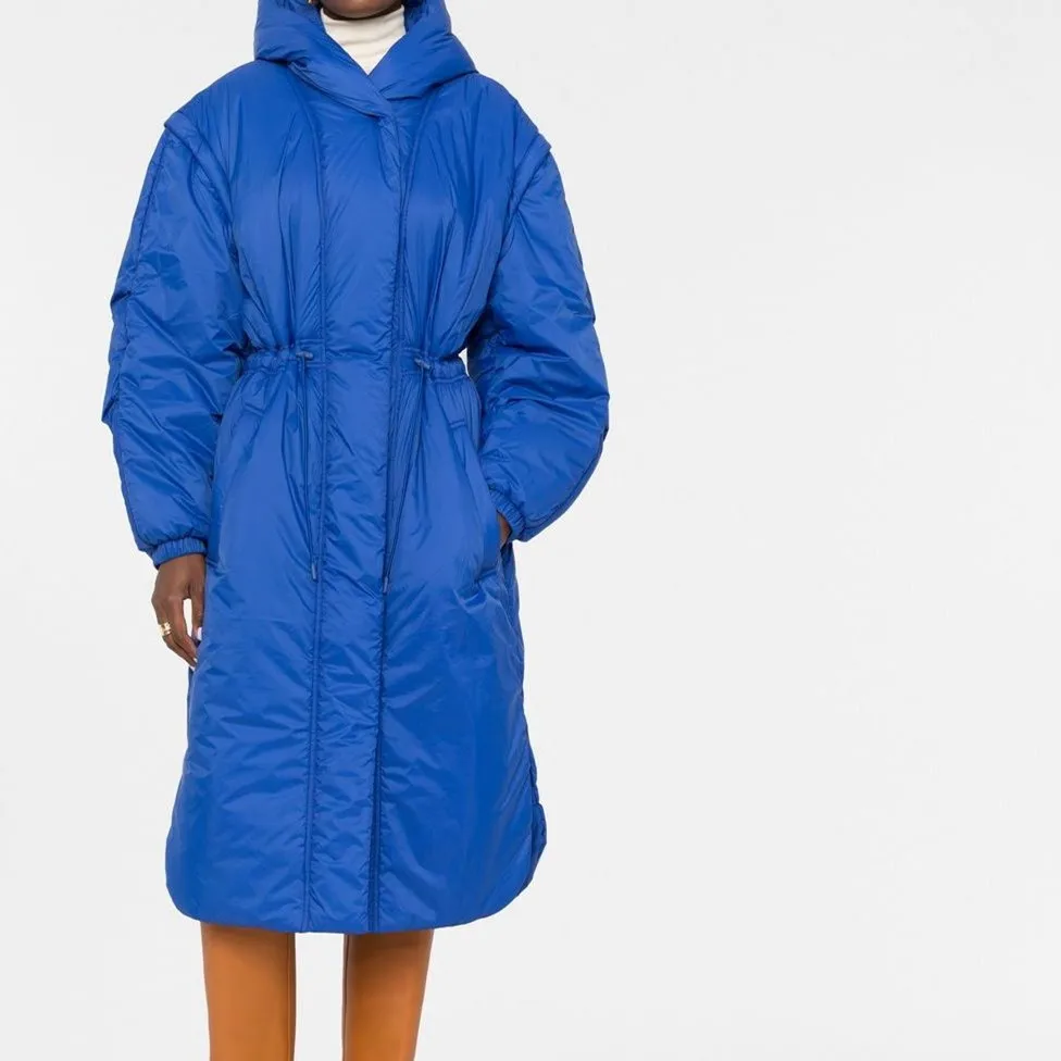 

Женские Длинные парки в стиле ретро с капюшоном, куртки, однобортное пальто со съемным рукавом и кулиской для женщин