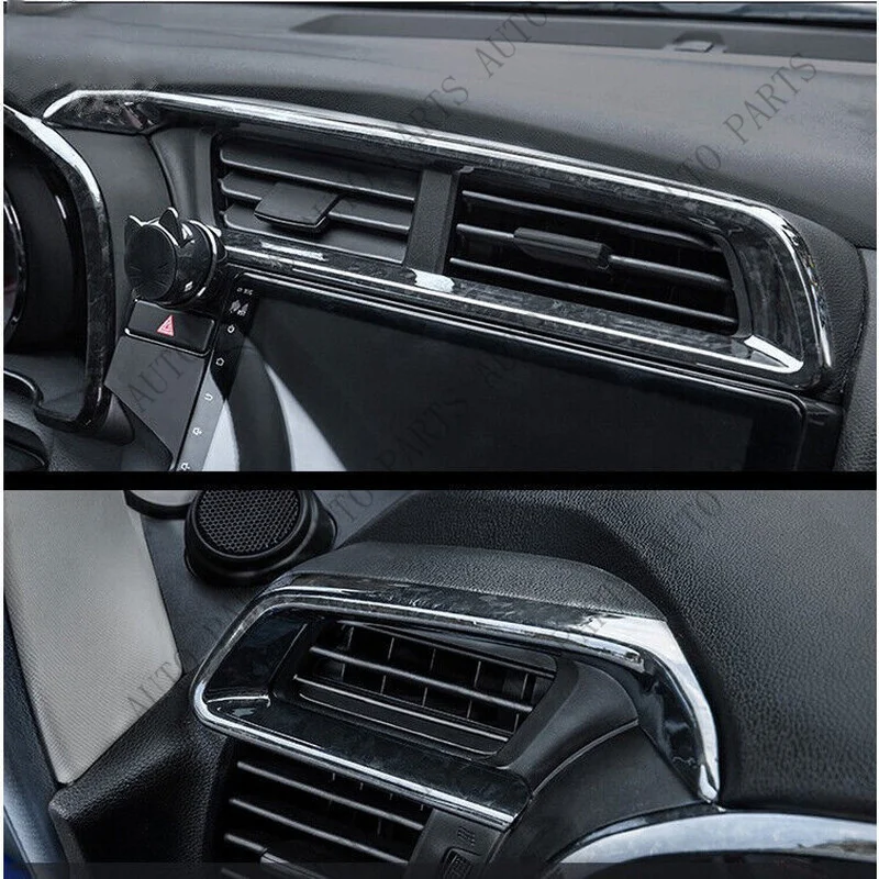 Фото Накладка на центральную консоль (воздуховод) под черное дерево для Honda Fit/Jazz 2014-2020, класс A+ №3