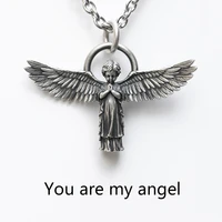 you are my angel necklace fashion silver color guardian angel chain necklace archangel for men women fashion jewelry gifts