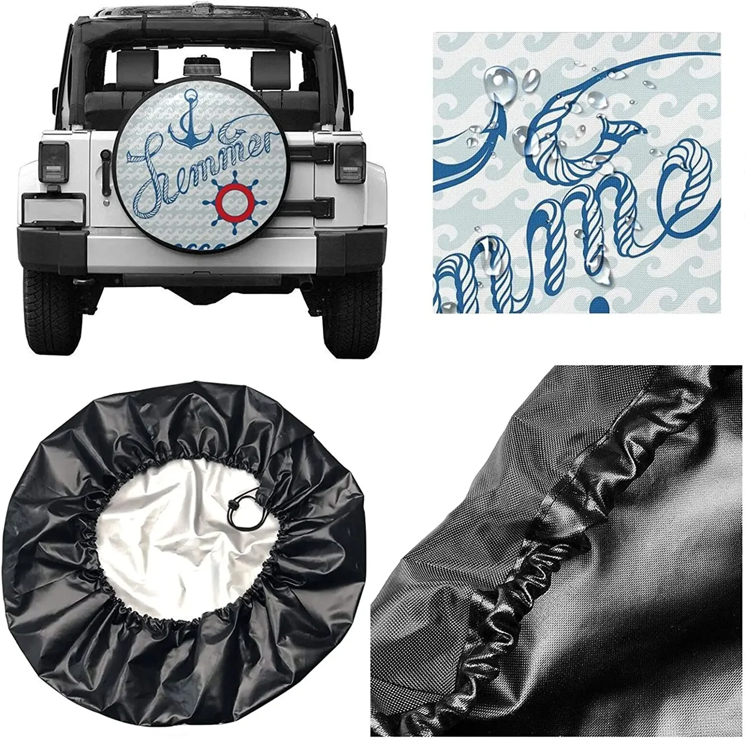 Осенний декор летние морские символы запасные шины обложки для женских шин