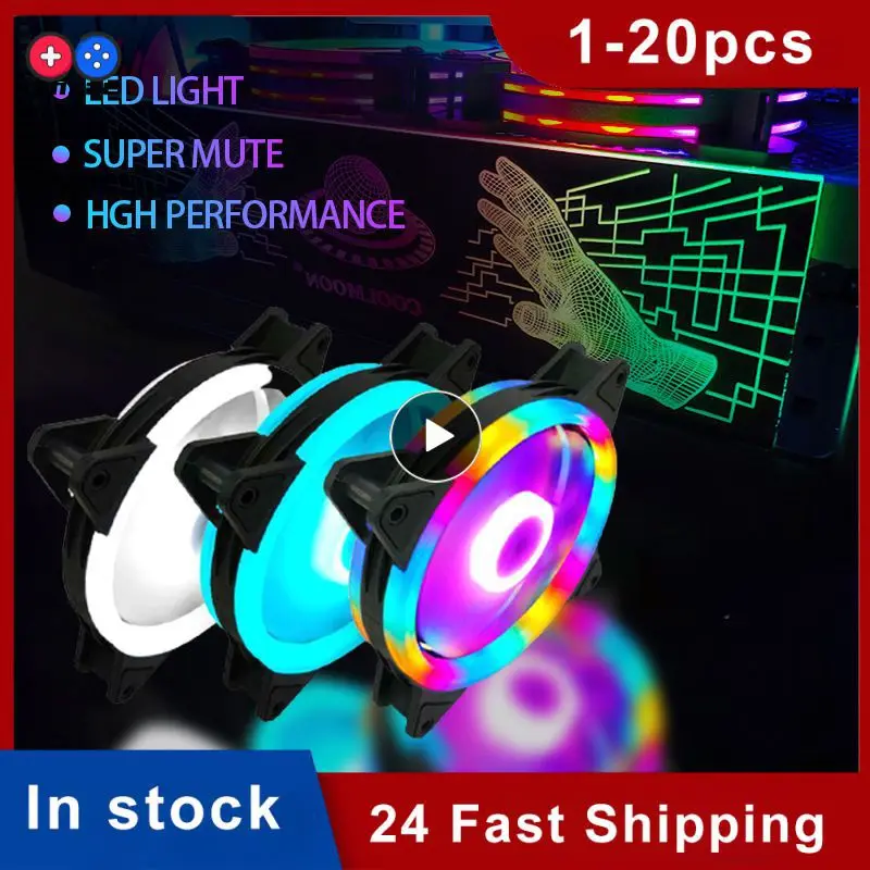 

Colorful Cooler 4-pin Pwm Cooling Fan 12cm 23db Super Mute Radiator Pc Fans 1200 Rpm Computer Case Fan