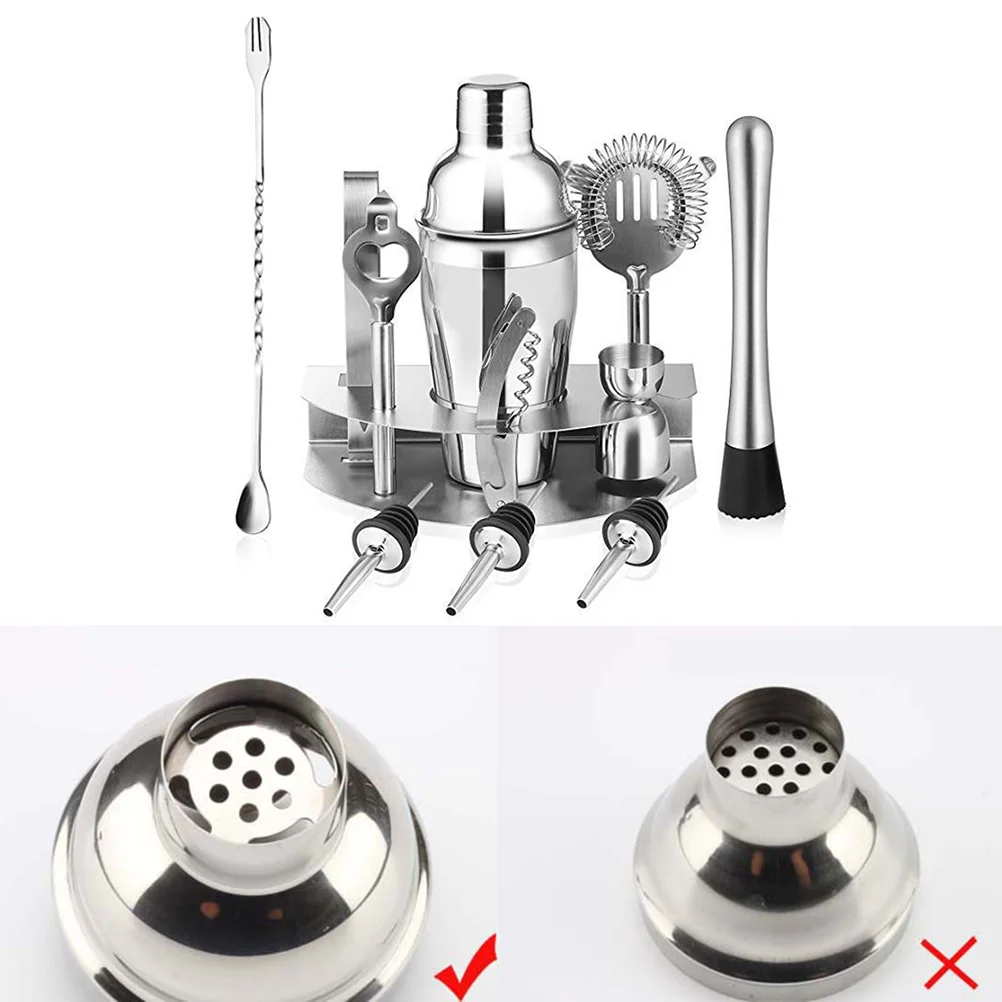 

12PCS Stainless Steel Shaker Set Bartender Tools Mixer Mixer Set for Hotel Party Restaurant