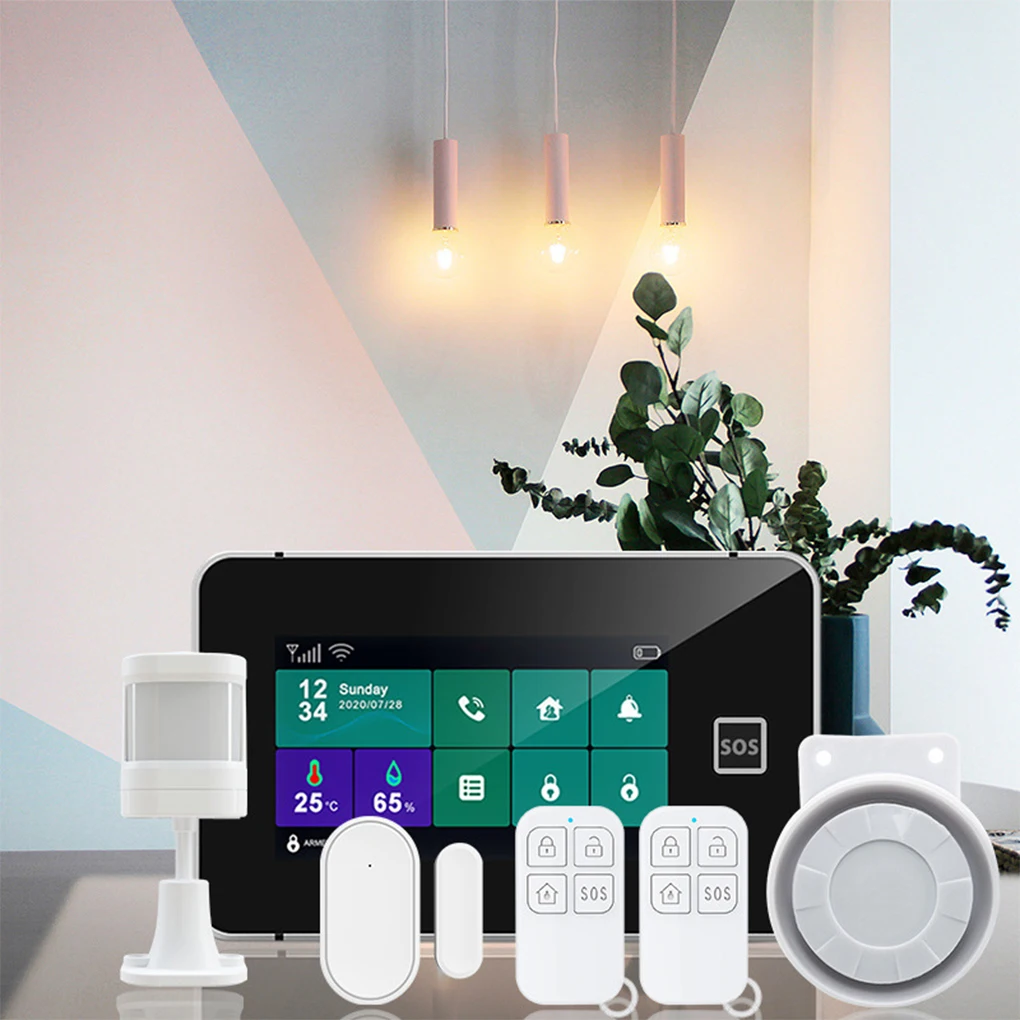 

Wireless Security Alarm System Smart Touch Screen Burglar Alarm Door