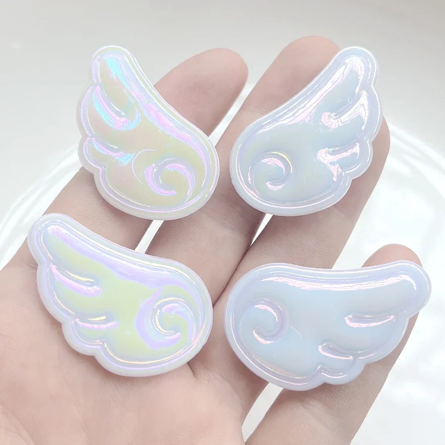 6 шт. новый милый 41 мм * 25 Мультяшные крылья серия с плоской задней каучуковой