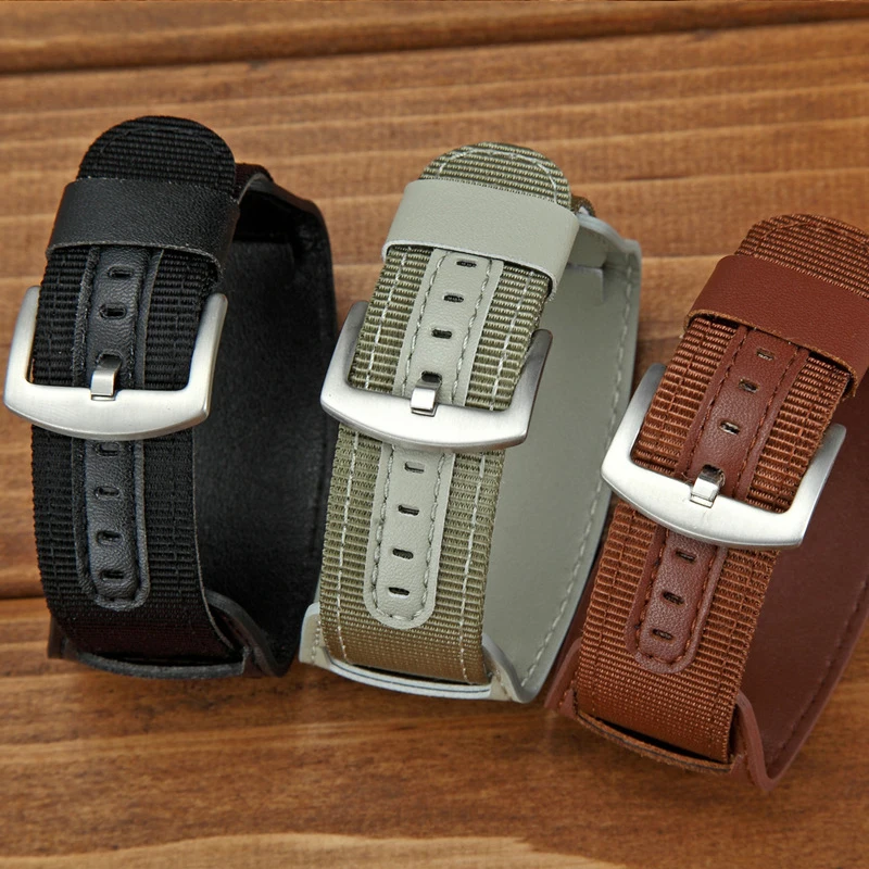 Leather Watchband Men Women Trendy Watch Band 24mm 22mm 20mm 18mm Wrist Watch Strap On Belt Bracelet Metal Bucke Watch Belts
