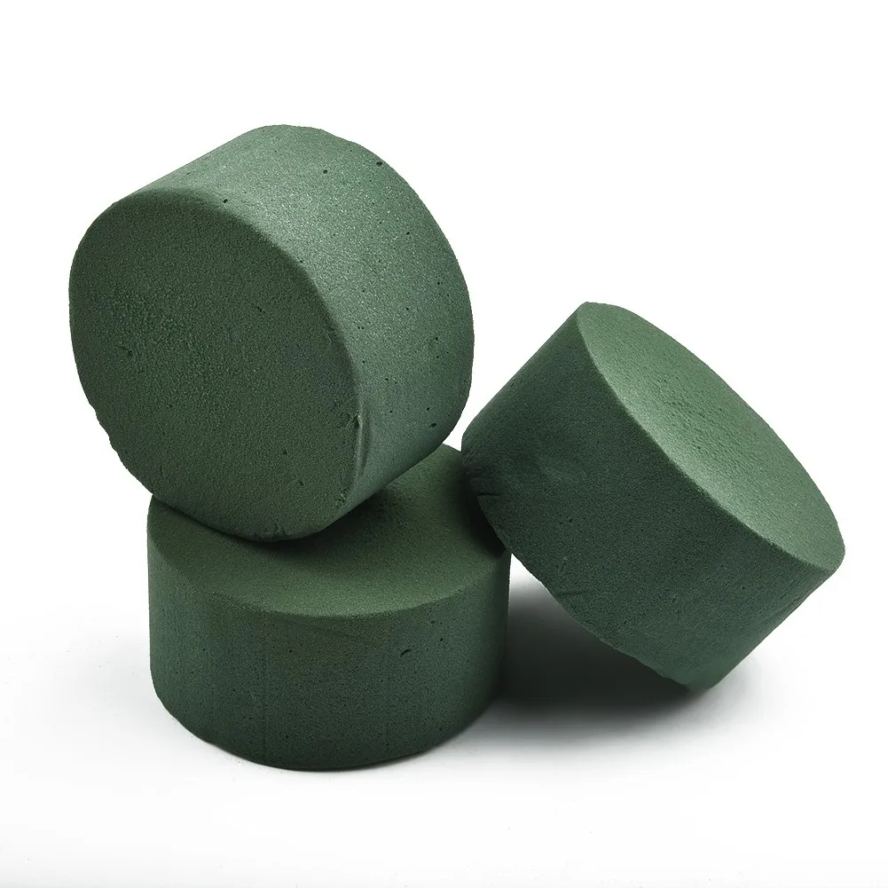 

3pcs Oasis Wet Foam Cylinders Floral Foam For Fresh Flowers Packing Arranging Rose Flowers Display Arrangement Holder