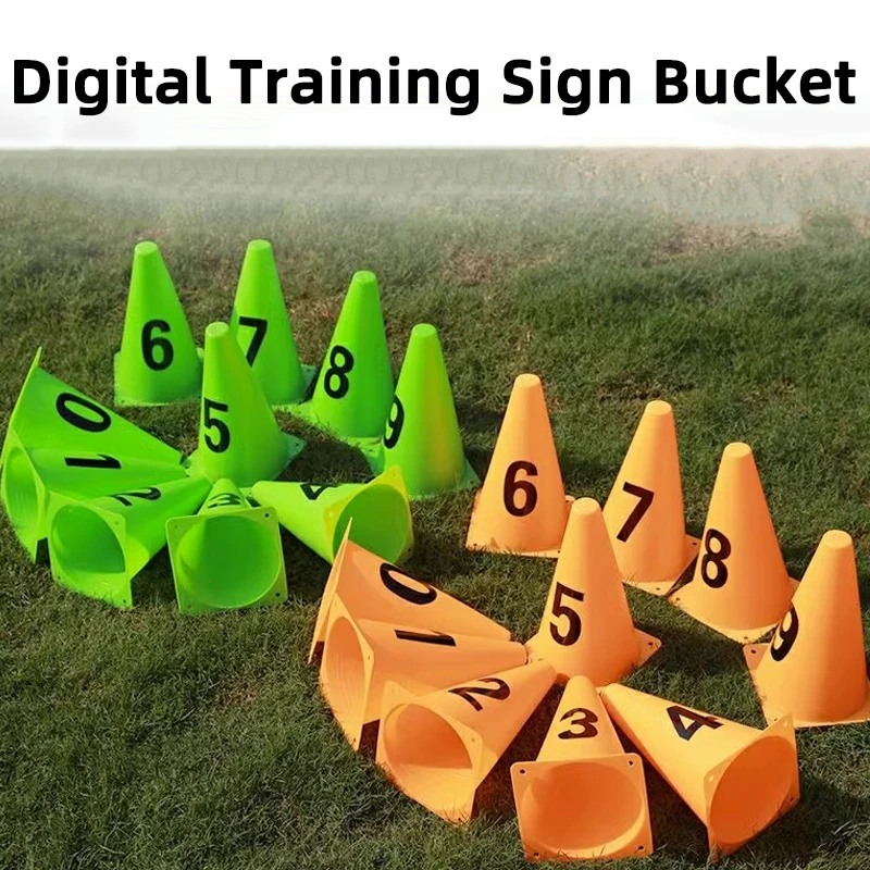

Цифровой тренировочный знак для футбола высотой 23 см, 1 шт., устойчивые к давлению конусы, маркерные диски, баскетбольный футбол, спортивные аксессуары