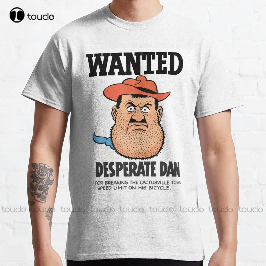 

Wanted - Desperate Dan Classic T-Shirt Goth Shirt Custom Aldult Teen Unisex Digital Printing Tee Shirt Xs-5Xl Classic Tshirt