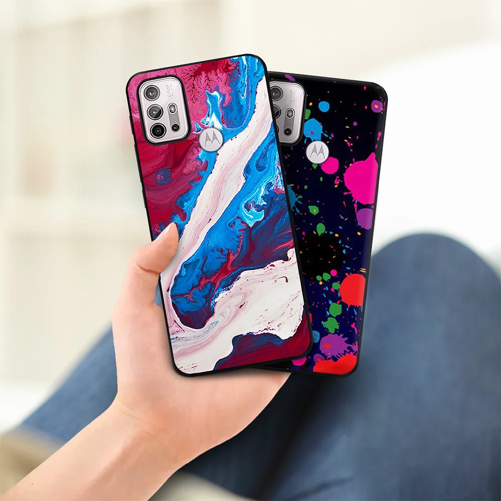 watercolor doodle art phone case for moto e20 e40 g30 g9 play g50 g60 e7 plus g60s g40 fusion g7 power eu silicone bumper cover free global shipping