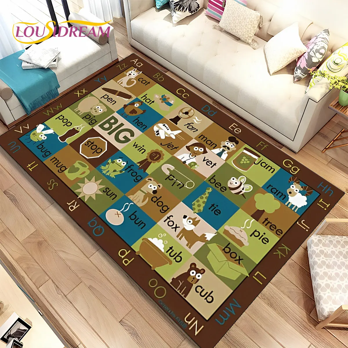 ABC мультфильм детская игровая комната Алфавит дети ползание Раннее Обучение