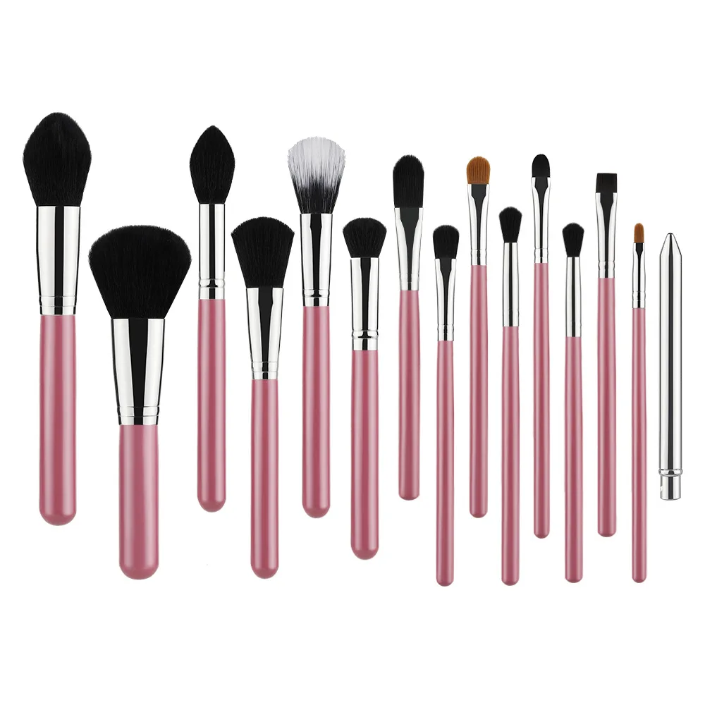 

Professional 15pcs Makeup Brushes Set Cosmetic Powder 3Colors Eye Shadow Foundation Blush Blending Brush for Beauty Make Up Tool