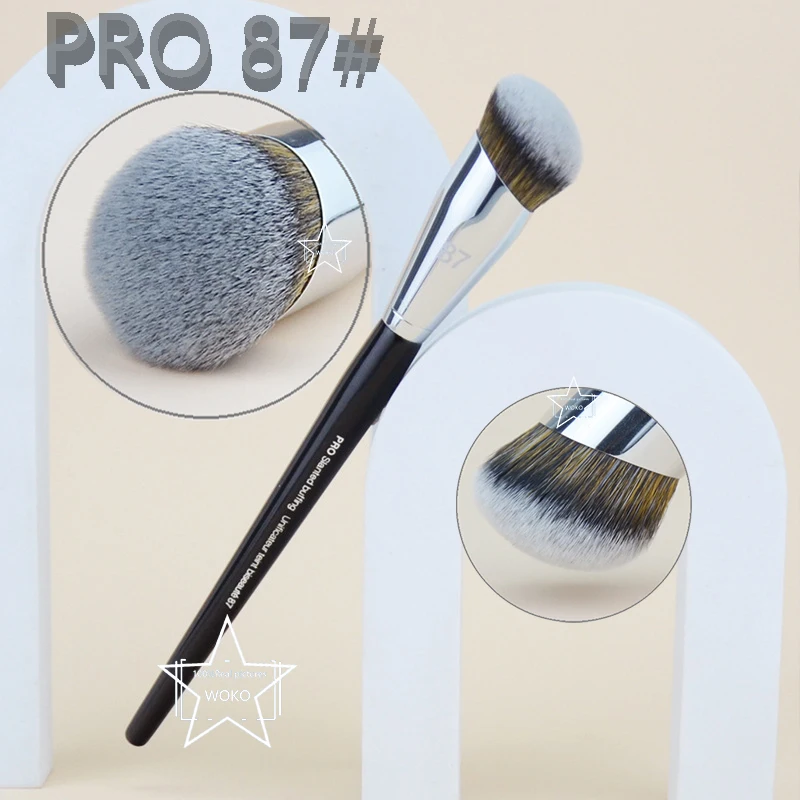 

87 PRO Face Cream Buffing Makeup Brush Angle Foundation Brush Professional Brand Liquid Blush Foundation Brush Make Up Tool
