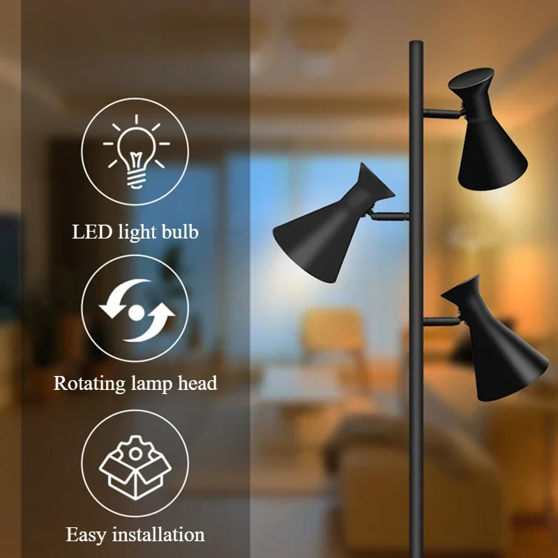 Современная Минималистичная настольная лампа комнатный абажур с 3 держателями