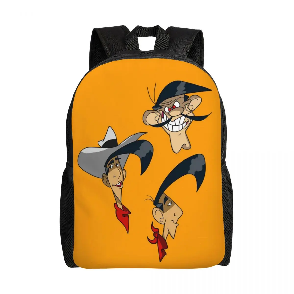 

Lucky Luke Funny Meme Backpack for Men Women Waterproof College School Comics Cartoon Bag Printing Bookbags