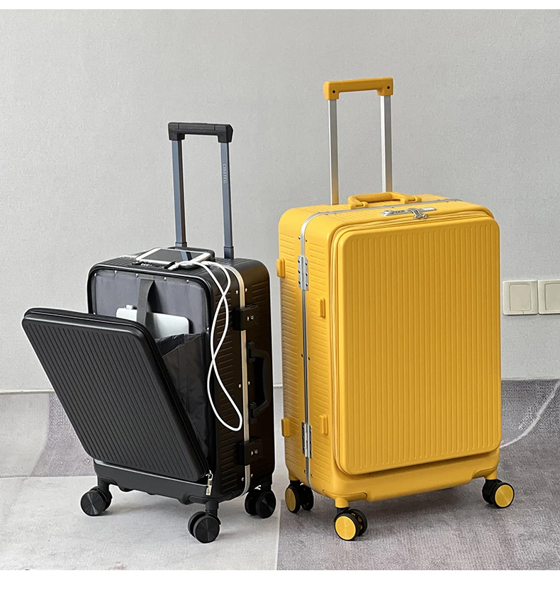 

Чемодан A328, Универсальный дорожный ящик с алюминиевой рамой, с возможностью открытия спереди