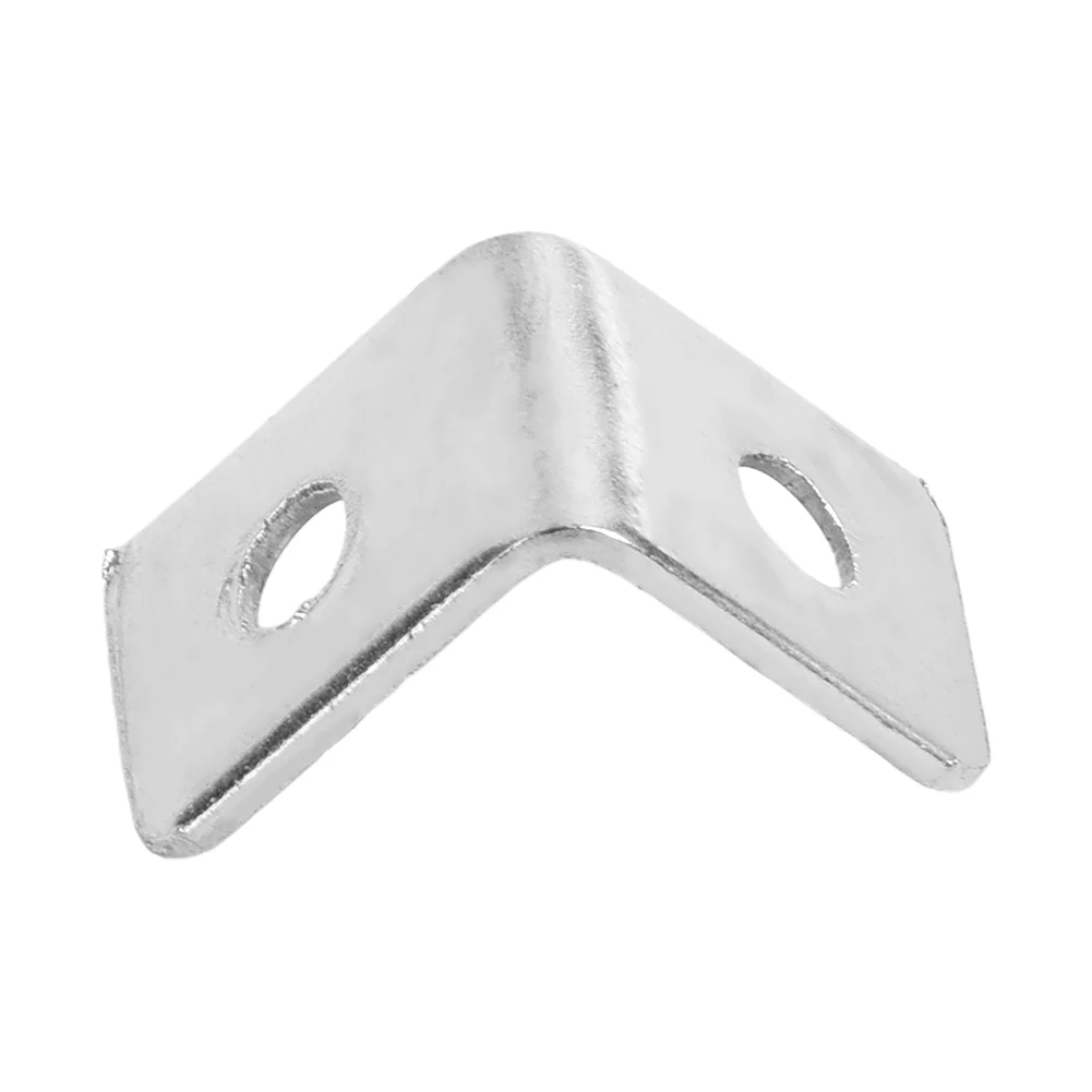

12 Pcs Small L-shaped Right Angle Corner Drawer Shelf Wall Bracket Hanging Hole Design 15*20*20mm Home Accessories Repair Tools