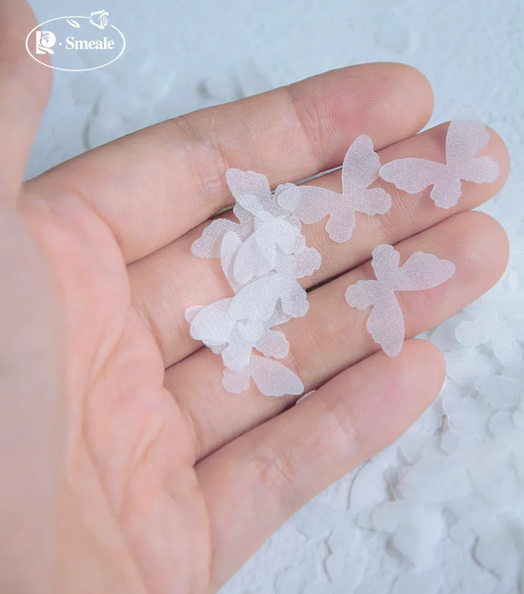 

100-200 шт. разноцветные 3D тюлевые бабочки «сделай сам», Фата для свадебного платья, мини-цветы, аксессуары для волос, пряжа для головы, материал...