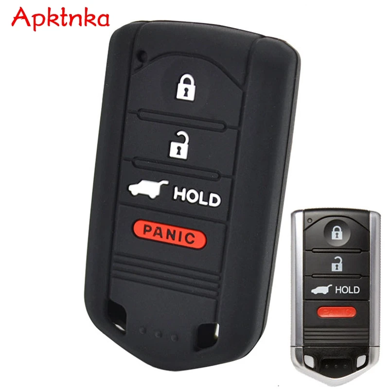 

APKTNKA Silicone Car Key Case For Acura ILX RDX ZDX TL 2009-2015 Cover Keyless Remote Fob Shell Jacket Sleeve Protector