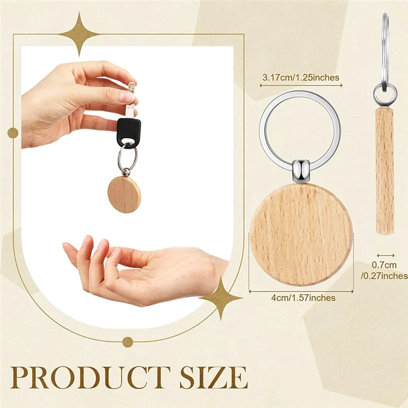 50 шт. пустая деревянная бирка для ключей заготовки гравировки незавершенный