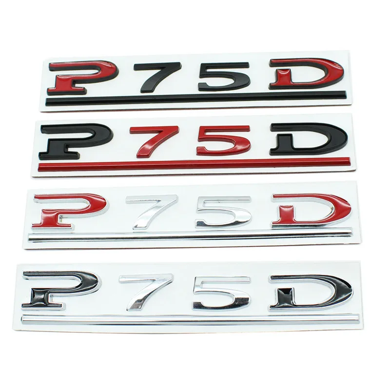 

Car 3D Metal P75D P85D P100D Logo Decals Sticker For Tesla Model 3 X S Y Trunk Letters Emblem Badge Styling Stickers Accessories