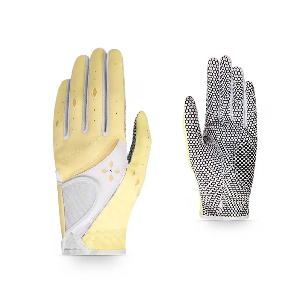 

Женские нескользящие перчатки из ПУ кожи, Регулируемые дышащие перчатки для гольфа, фитнеса, занятий спортом на открытом воздухе, тренирово...