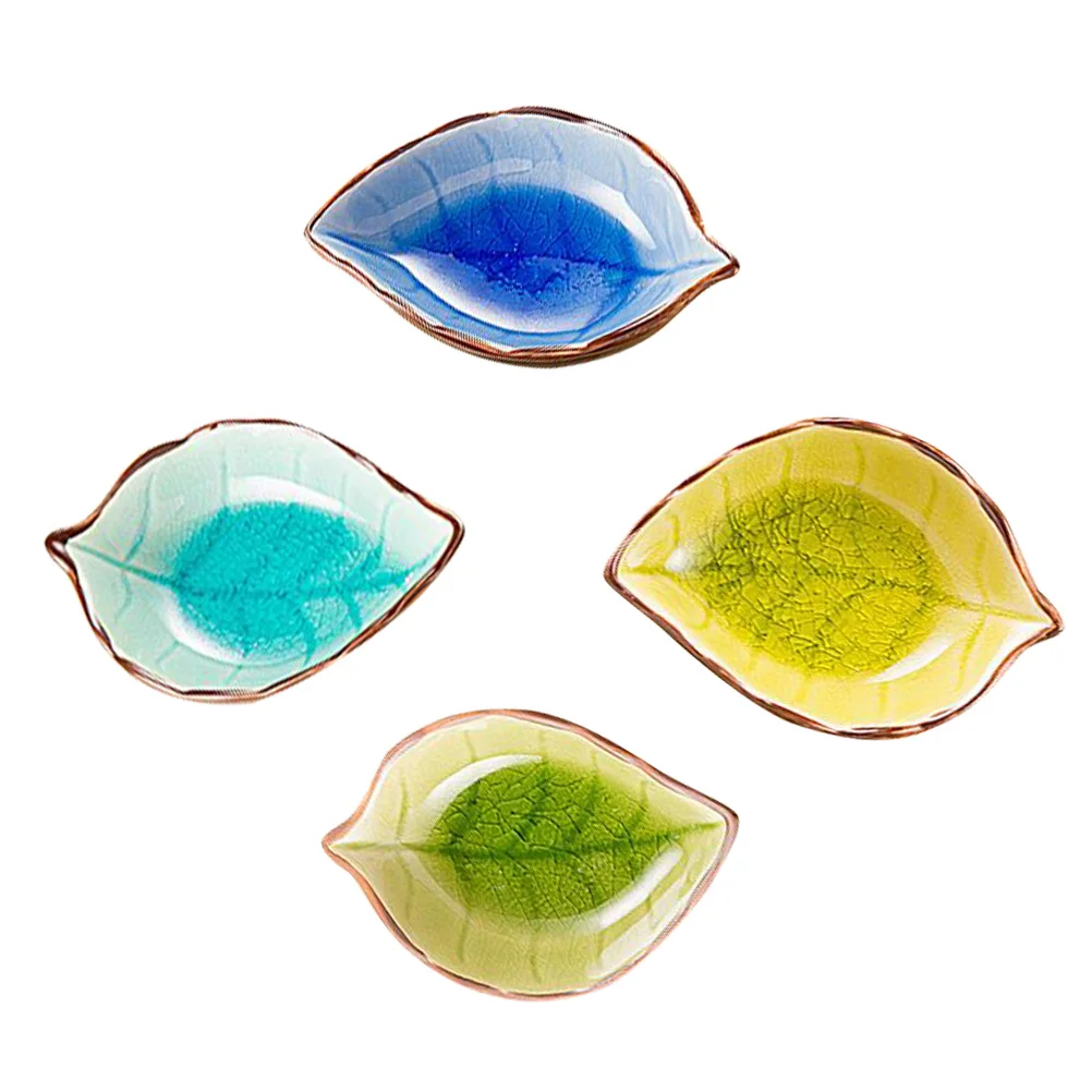 

Dish Sauce Dishes Leaf Mini Bowl Ceramic Plate Seasoning Serving Appetizer Dip Dipping Side Butter Ketchup Bbq Tomato Shaped