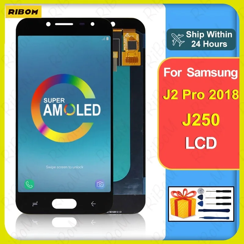 

New AMOLED For Samsung Galaxy J250 LCD J2 Pro 2018 Display Touch Screen Digitizer For J250F J250H J250M J250F/DS