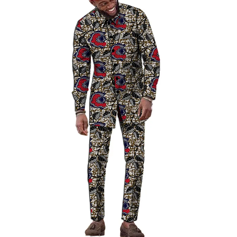 Африканский костюм для выпускного вечера рубашки и брюки индивидуальный пошив