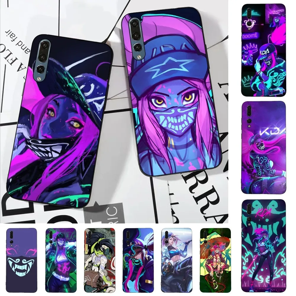 

LOL KDA Akali Phone Case For Huawei P 8 9 10 20 30 40 50 Pro Lite Psmart Honor 10 Lite 70 Mate 20lite