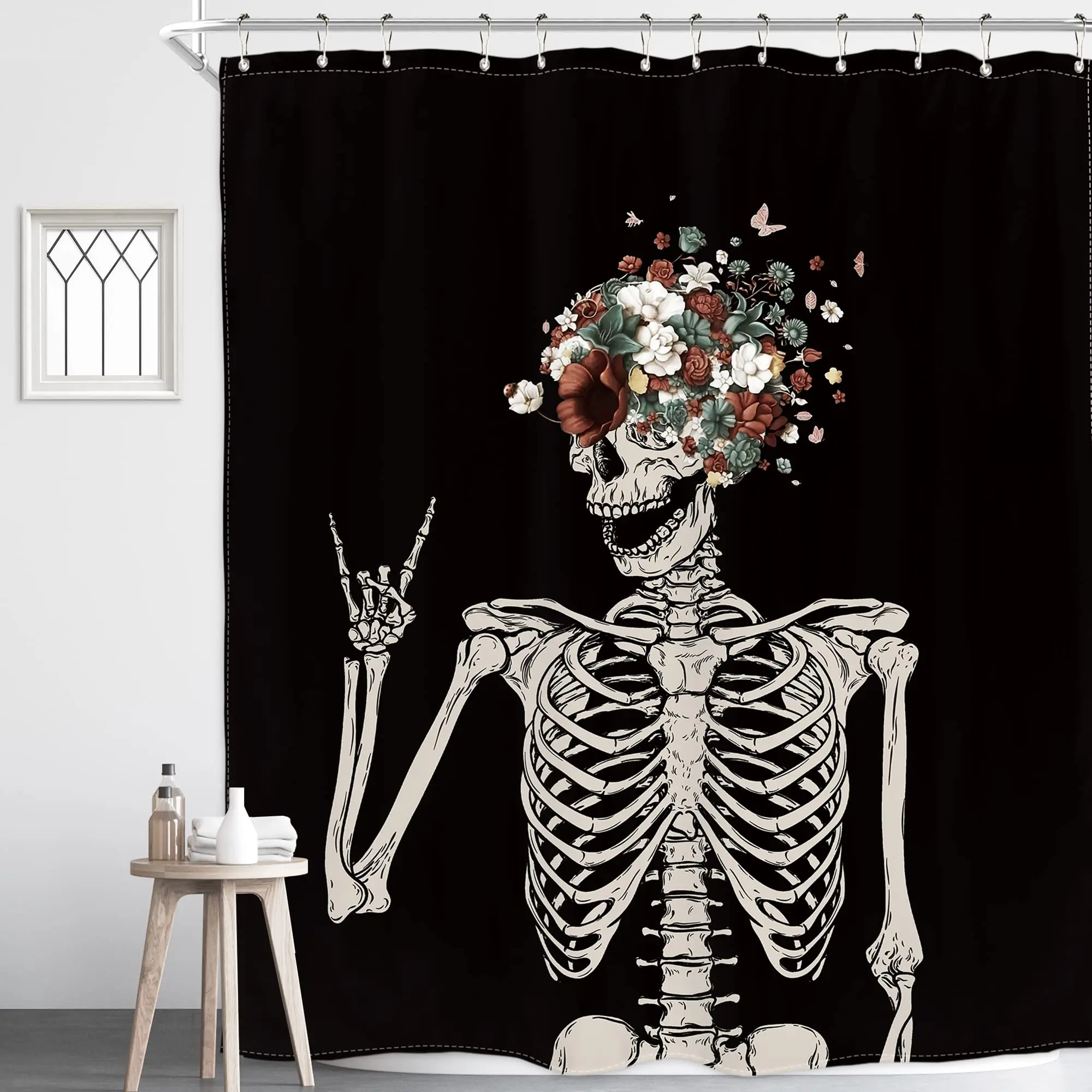 

Черная Готическая душевая занавеска для чтения косательно Готический Таро Ouija ручная занавеска ведьма ладонь таинственный Декор для ванной