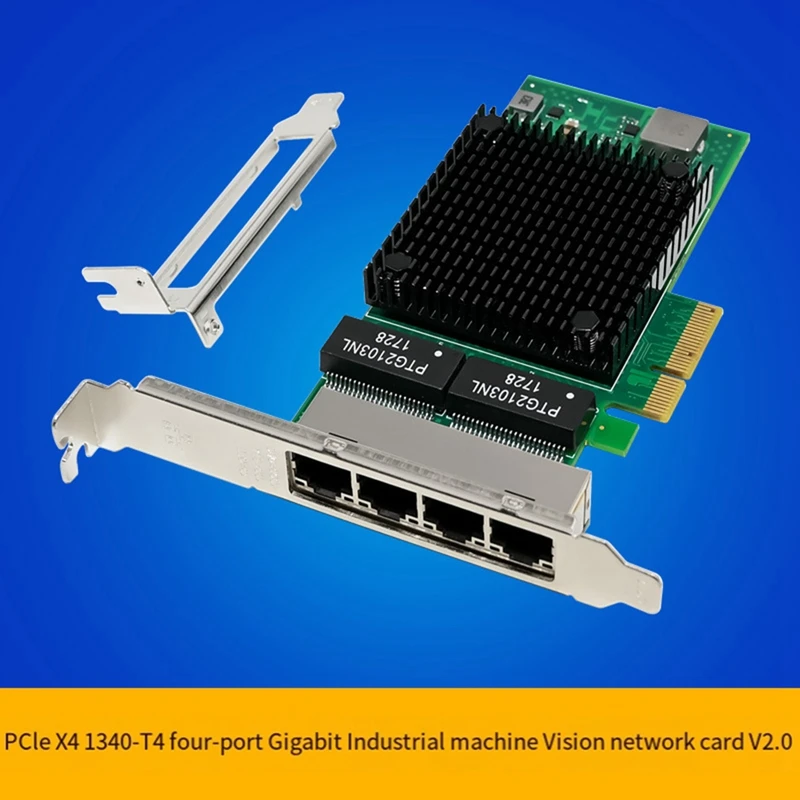 Серверная сетевая карта I340-T4 PCI-E X4 Gigabit 4 порта RJ45 PCI Express X Gen 2 1 5GT/S 82580EB сервер NIC