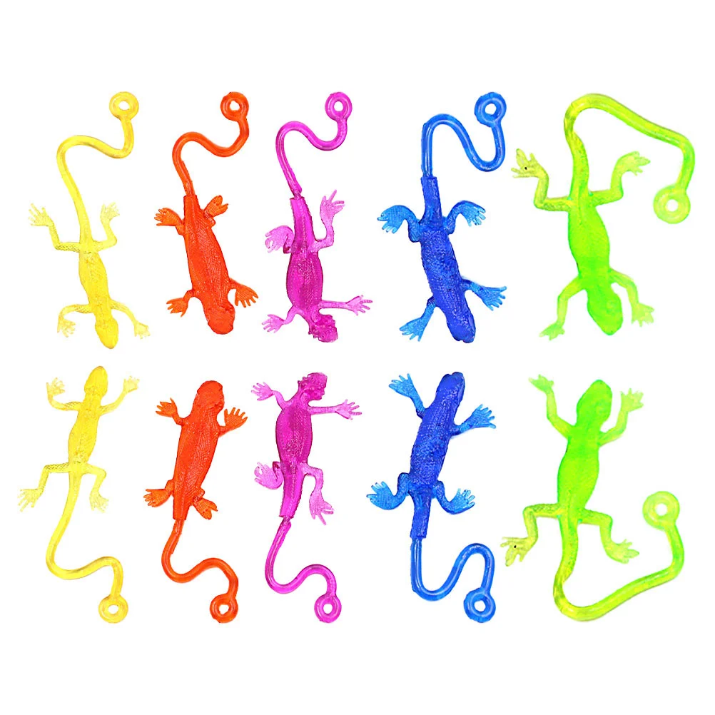 

15pcs Sticky Lizards Toys Stretchy Relief Toys Funny Children Sticky Lizard Toys