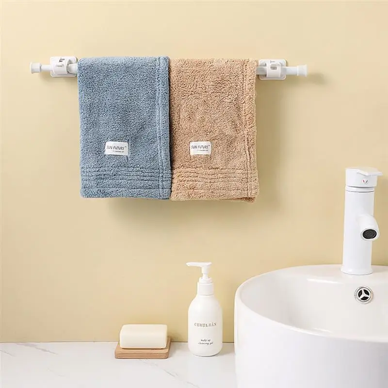 

Nail-Free Adjustable Curtain Rod Holder Clamp Hooks Rod Bracket holders Adhesive Wall Curtain Fixed Clip Hanging Rack Hook