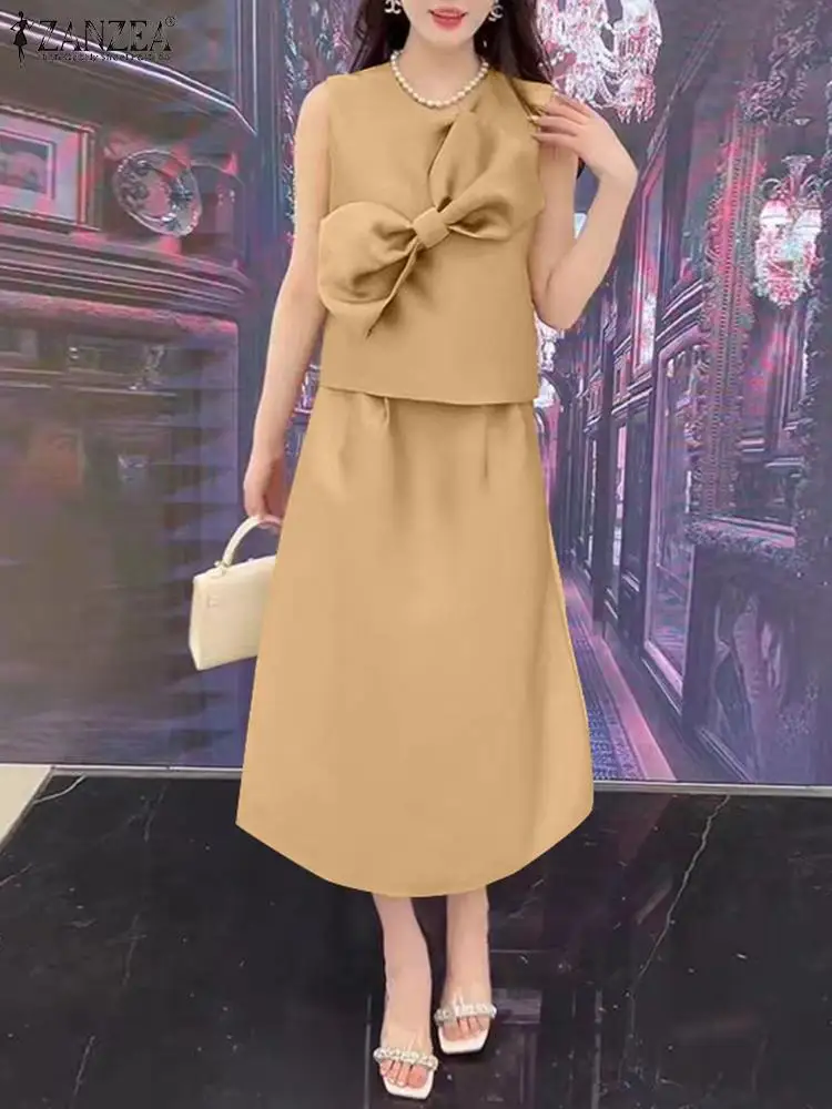 Костюм ZANZEA женский летний из 2 предметов элегантный комплект на бретелях майка